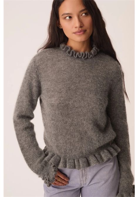 Des Petits Hauts Women's Canello Medium Grey Super Kid Mohair & Baby Alpaca Jumper Des Petits Hauts |  | 1H26005108175
